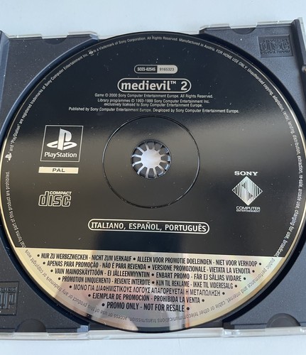 Promo disc medievil ps1 - disc,